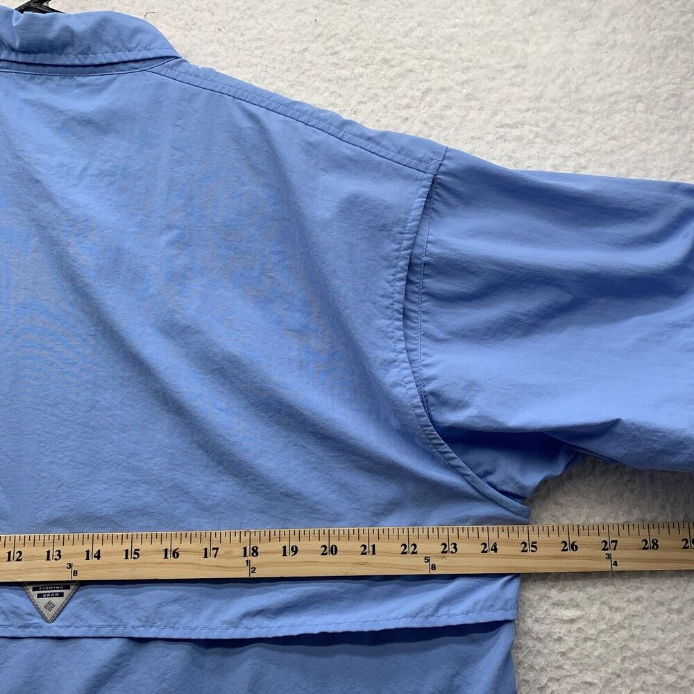 Columbia PFG Distant Water Button Up Shirt Mens XXL Blue Vented Fishing Outdoors - Picture 6 of 11